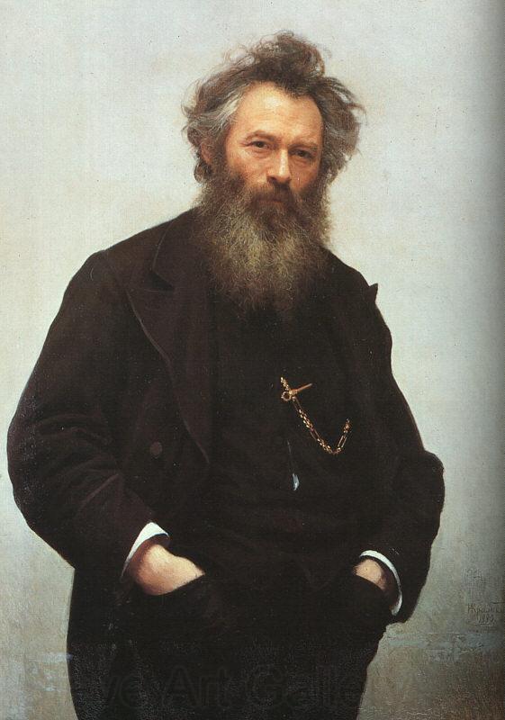 Kramskoy, Ivan Nikolaevich Portrait of Ivan I. Shishkin Norge oil painting art
